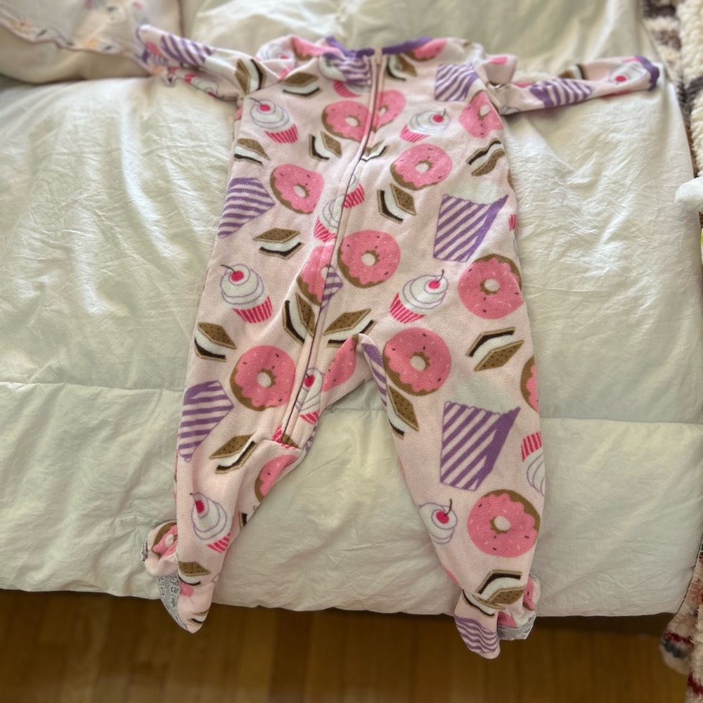 Carter's Pink Donut and Cupcake Footie